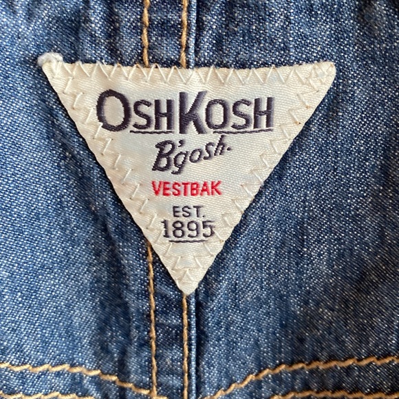 OshKoshB’gosh Blue Denim Tiered Ruffled Overalls/ Dress. Size 4T - Picture 6 of 10